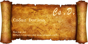 Csősz Dorina névjegykártya