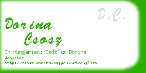 dorina csosz business card